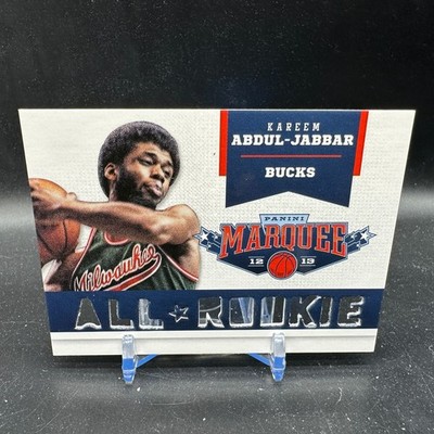 Kareem Abdul-Jabbar All-Rookie Team Laser Cut 2012-13 Panini Marquee #1 HOF