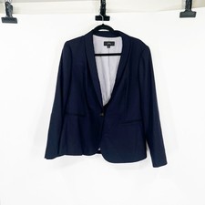 J. Crew Size 14 Parke Blazer Wool Blend Navy Style J5627