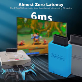 Wireless Bluetooth Controller Receiver - Black - Sega Saturn Blue Retro Adapter