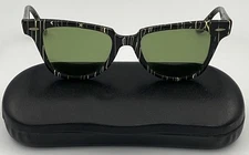 Vintage Ray Ban Bausch & Lomb Sunglasses 1950s Rare Black Paint Splatter Stripes