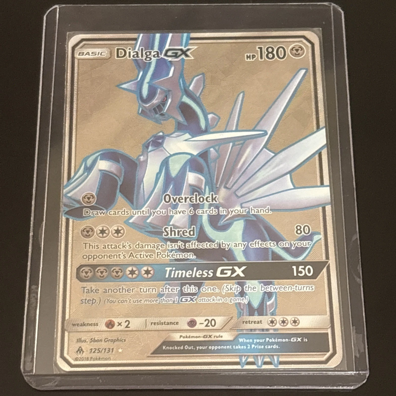 Dialga GX (Full Art) 125/131 Sm-Forbidden Light Holo
