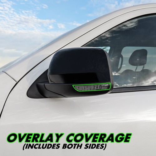 FOR 2011-2024 Dodge Durango Mirror Turn Signal SMOKE Precut Vinyl Tint Overlays - Picture 2 of 6
