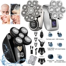 Cordless Electric Hair Remover Shavers Bald Head Razor Smooth Skull Cord Wet Dry