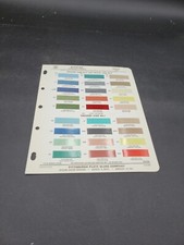 1959 DITZLER PPG AUTOMOTIVE FINISHES DE SOTO PAINT CHIP SWATCH SHEET  