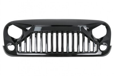 Kühlergrill für JEEP Wrangler Rubicon JK 2007 2017 Angry Vader Design Schwar