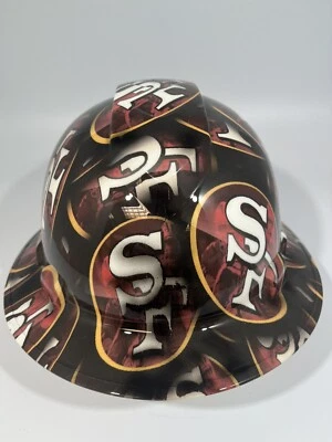 PYRAMEX New Full Brim Hard Hat Custom Hydro Dipped SAN FRANCISCO 49er’s