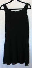 Perceptions 100% Polyester Lined Dress Size 14 Sequins Back Zip Sleeveless LBD