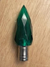 GREEN  CRYSTAL  FACETED  ACRYLIC LIGHTING  LAMP  SHADE  FINIAL  (NEW OLD STOCK)