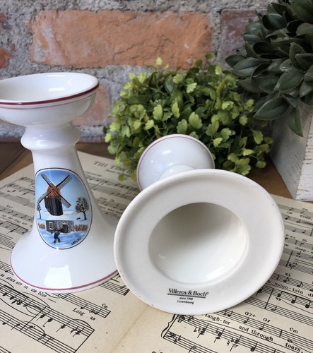Two Villeroy & Boch Naif Candleholders Luxembourg Germany Gerard Laplau Vintage - Picture 8 of 12