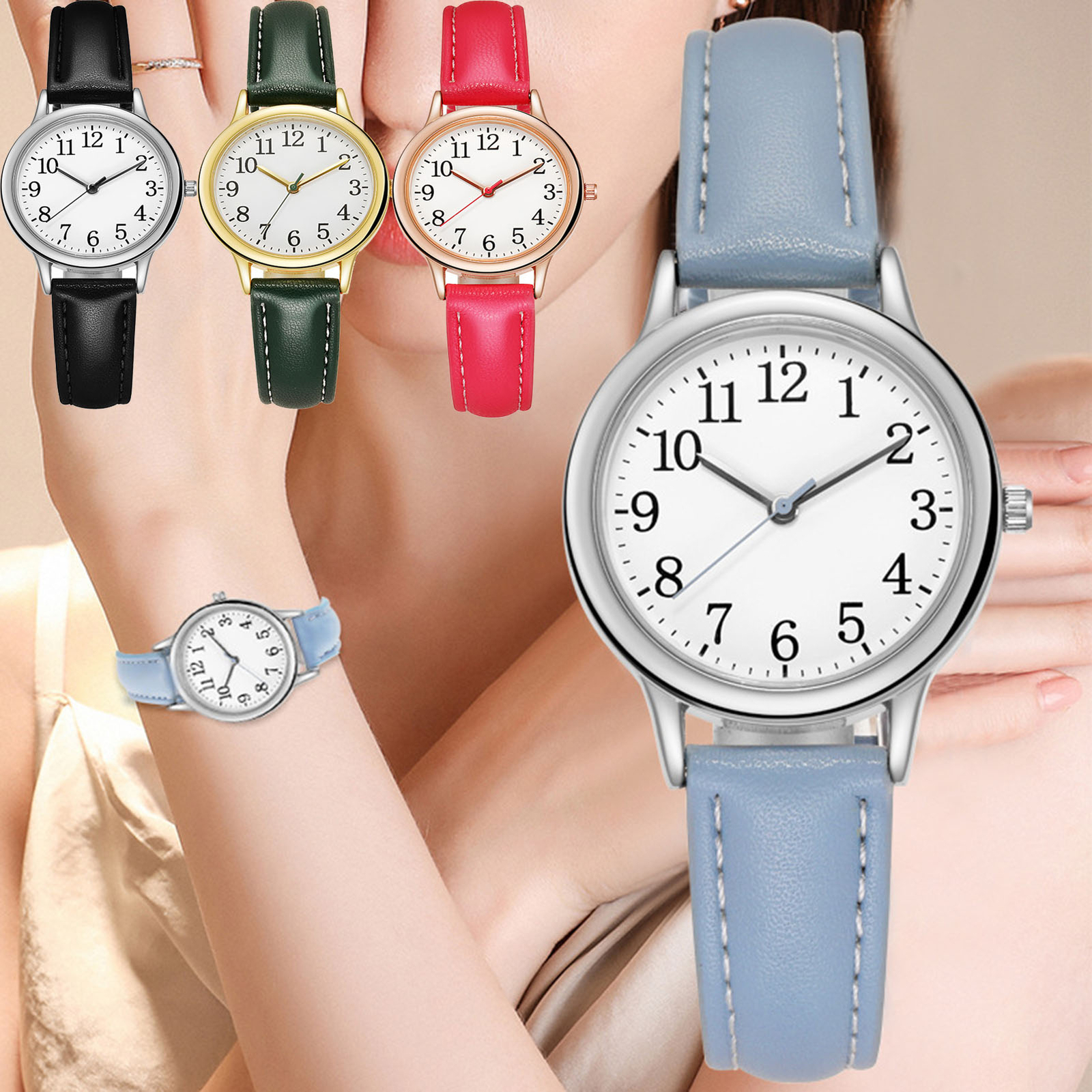 Women Watch Dress Watches Leather Band Quartz Analog WristWatch Brithday Gift AU
