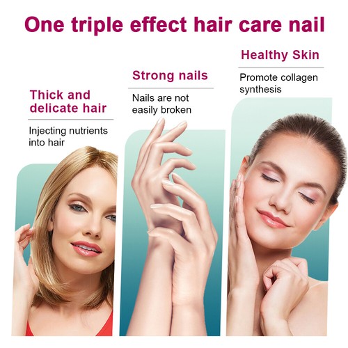Hair Skin Nails FöRdert ElastizitäT Haut Haarwachstum 30-120 Kapseln - Bild 8 von 15
