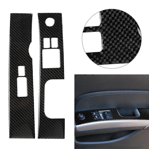 Interior Window Lift Switch Panel Cover Trim Carbon Fiber For Nissan