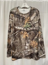 Realtree Edge Camouflage Sz L 42-44 Long Sleeve Light Weight 100 Poly Shirt