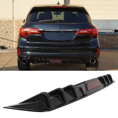 For Acura MDX Car Rear Bumper Diffuser Lip 6-Fin Spoiler Splitter Lip ...