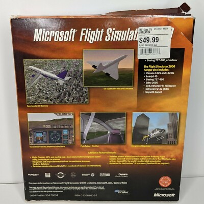 その他 Microsoft Flight Simulator 2000 Microsoft Flight Simulator 2000 Bundle PC CD-ROM Software Video
