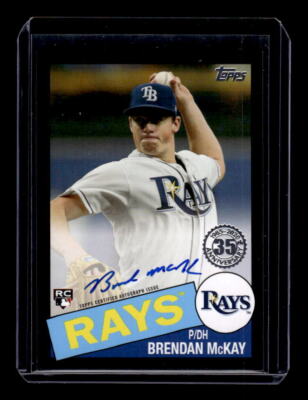 2020 Topps '85 Topps Autographs Black #85ABM Brendan McKay S2 Auto