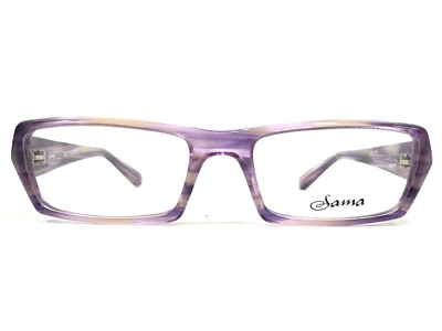 Sama Brille Rahmen APEX GRAPE Klar Brown Lila Horn Rechteckig 53-18-138