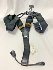 Mens Warehouse Suspenders Black Buttons 1.5 Wide One Size