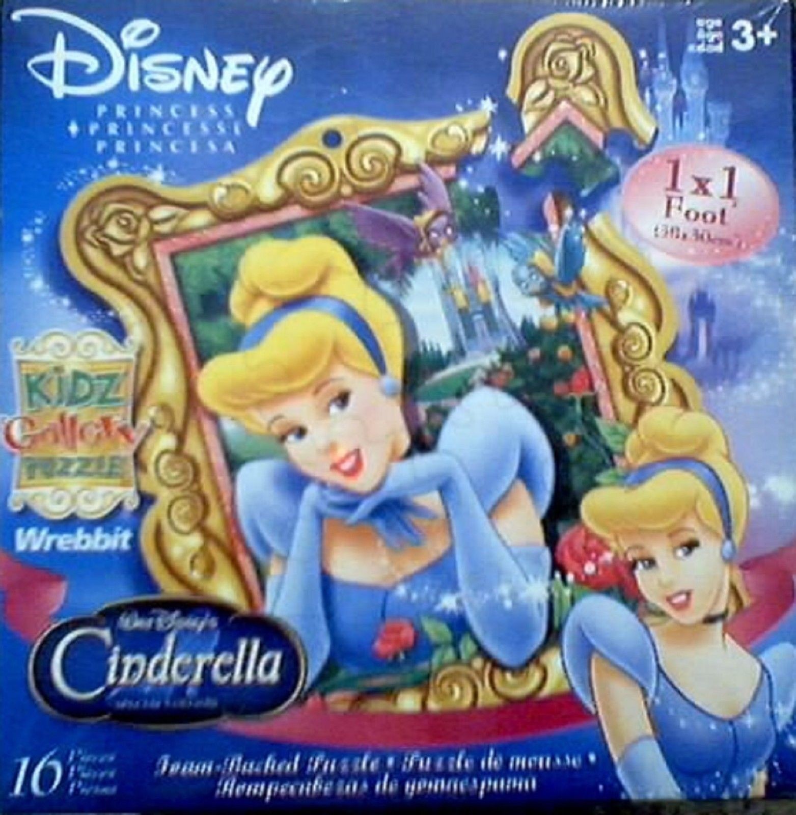 Wrebbit Foam Puzzle Disney Ariel Cinderella Snow White Lot of 3 NEW