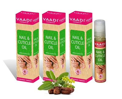 Vaadi Herbals Nail and Cuticle Oil with Jojoba Oil 10 ml x 3