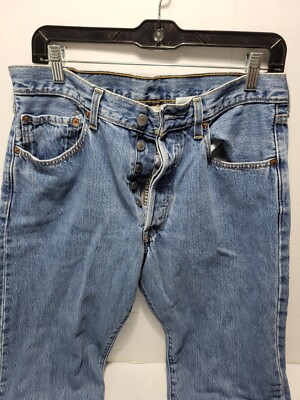 VINTAGE Levis 501 Jeans Mens 33x32 Straight Leg Medium Wash Button