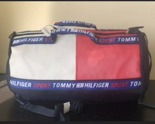 Bolso de Lona Híbrido Tommy Hilfiger - Tricolor - Mediano - 100% Original con Etiqueta TH