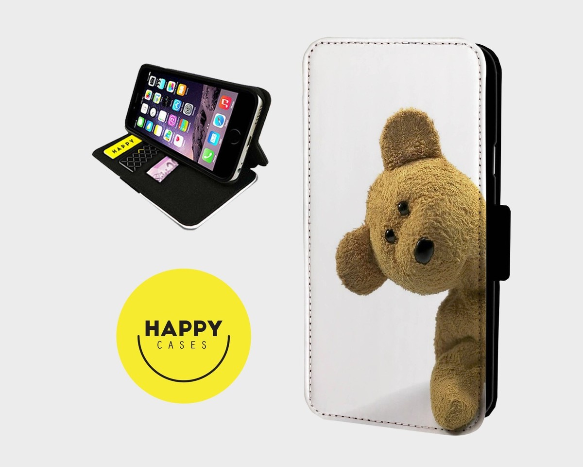 Teddy Bear Mobile Cover Pocket Premium Leather Wallet Phone Case