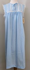 Vintage 1960s Barbizon "Kerri" Shift Blendaire Batiste Blue Nightgown NOS Small