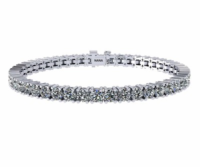 Pure Brilliance Zirconia 7 or 8 inch Round CZ Tennis Bracelet Sterling Silver