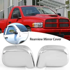 For 2002-2008 Dodge Ram 1500 2500 3500 Chrome Mirror Covers Overlay Caps Trim