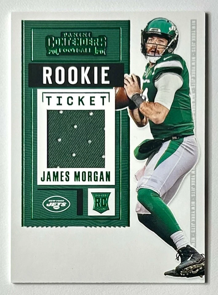 2020 Contenders James Morgan Rookie Authentic Jersey SP Memorabilia RC Jets FIU - Image 4 of 4