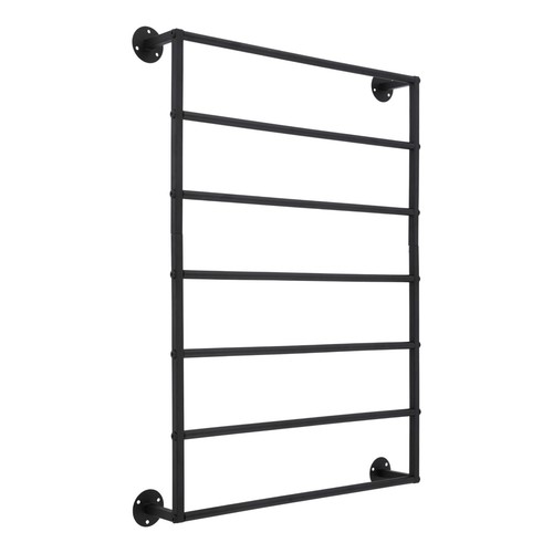 Black 7-tier Wall Mounted Scarf Rack, Wall Display Rack, Towels Storage Rack NEW - Picture 8 of 17