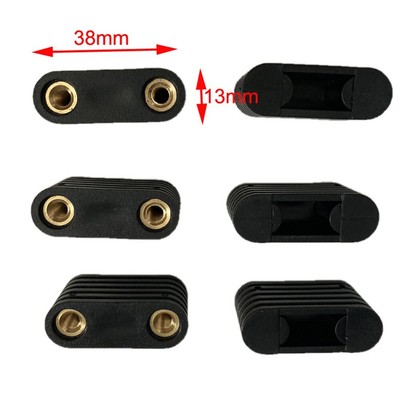 Windsurf Board Surfboard Inserts 2 Holes 6pcs/Set Black Lightweight Plastic