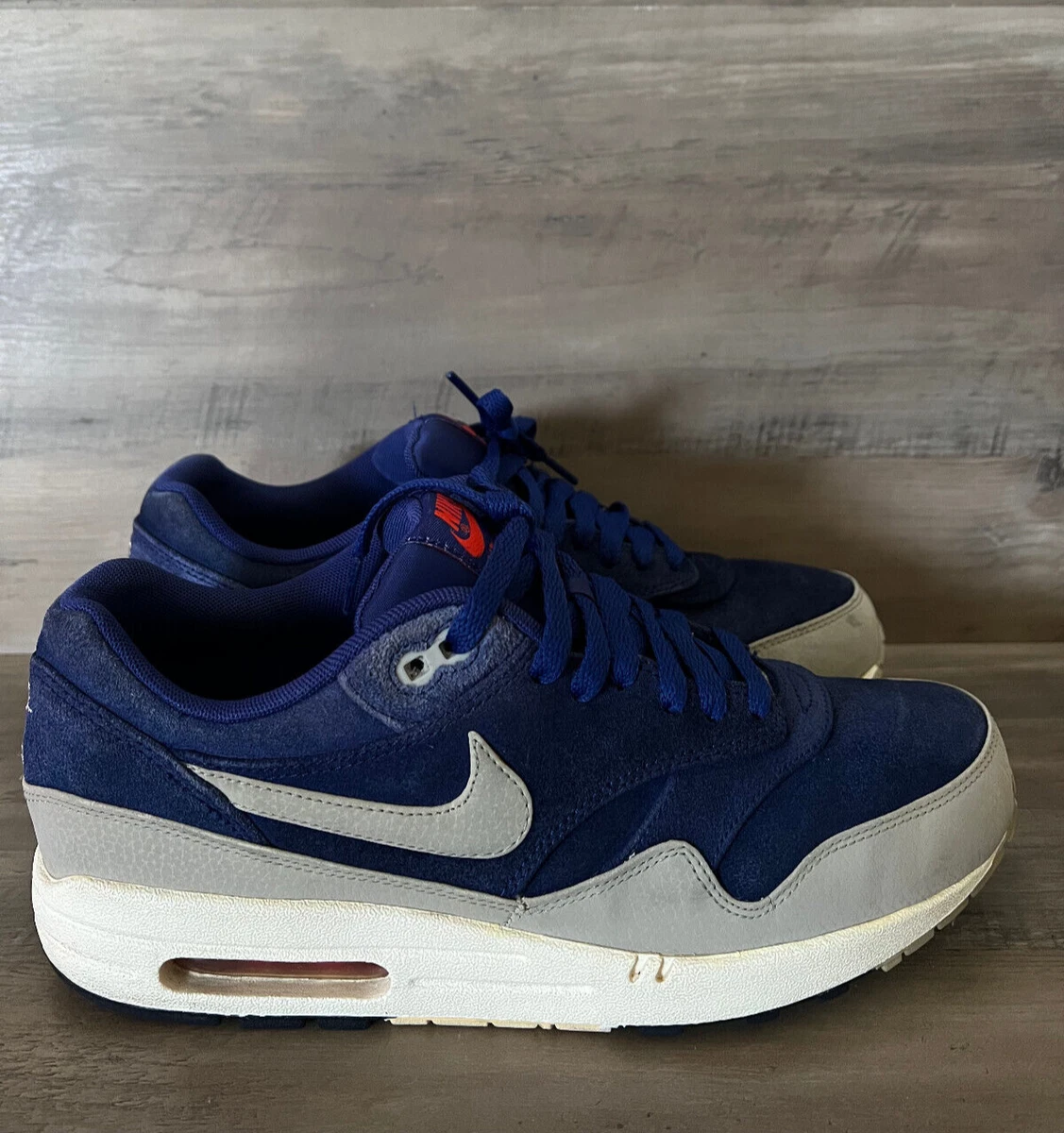 Nike Air Max 1 Sneakers White / Deep Royal Blue for Men