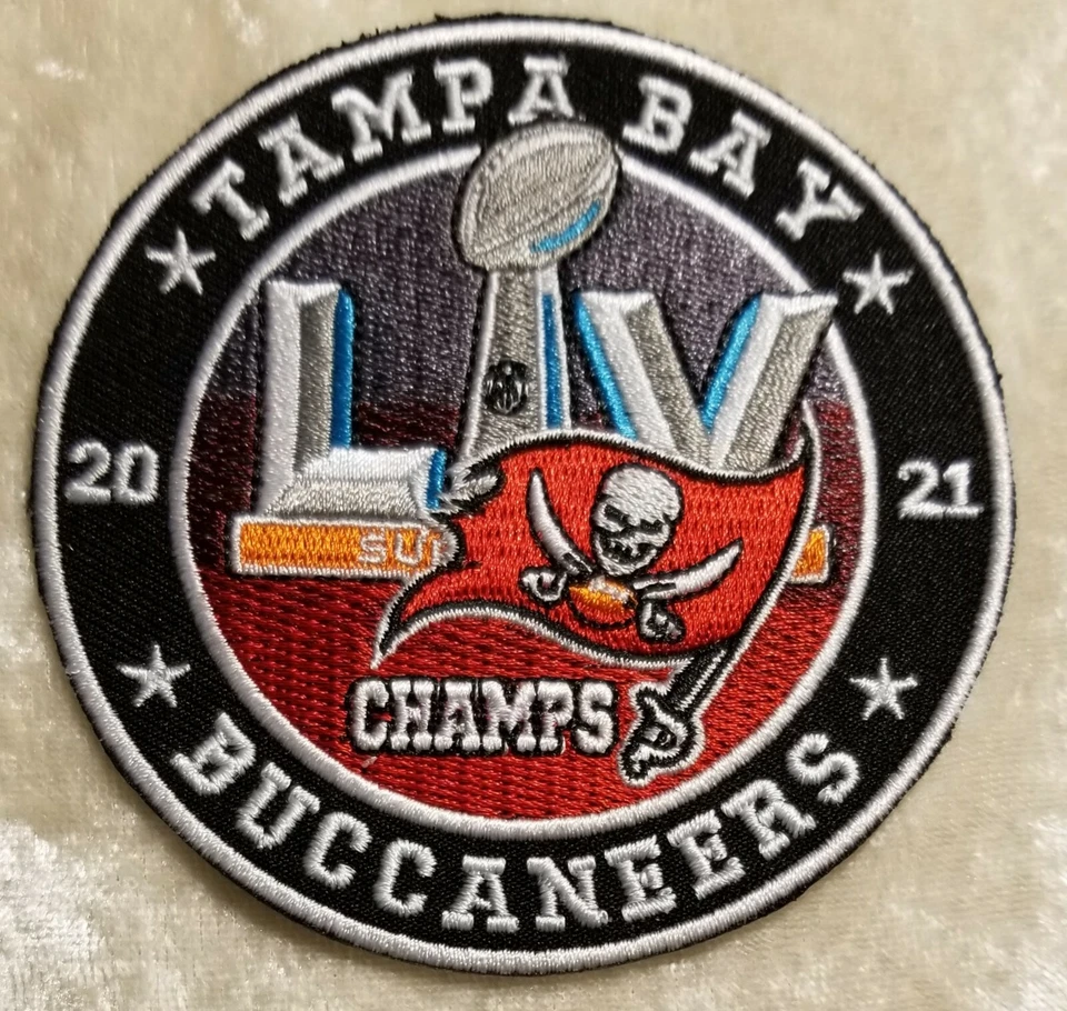 Super Bowl 55 Tampa Bay Buccaneers 3.5" Iron On Embroidered Patch Free Tracking!