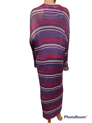 Zara knit pink purple midi bodycon dress duster cardigan set small | eBay Zara knit pink purple midi bodycon dress duster cardigan set small | eBay