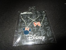 Disney Minnie Mouse  Poka Dot Bow Set of 2 BFF Her Necklaces New in Package