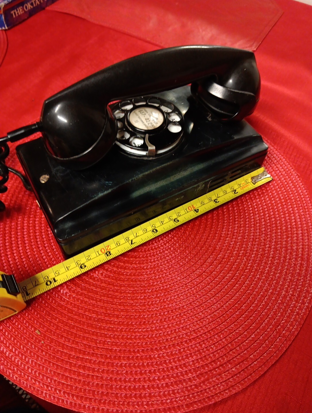 VINTAGE WESTERN ELECTRIC BLACK ROTARY WALL PHONE eBay