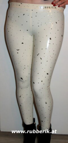 Rubber lateksowe damskie seksowne legginsy - białe rozm. XS-XXL - Zdjęcie 1 z 3
