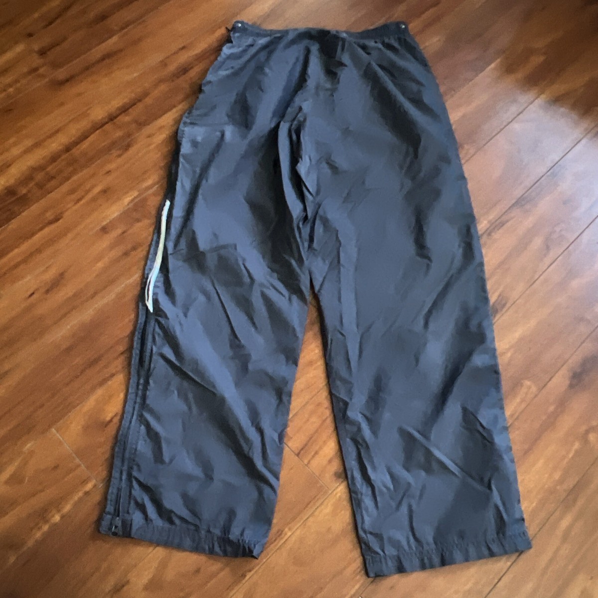 Kuinige-Yurusanai 90's NIKE コットン ジップ VTG 90s Nike Full Side-Zip Away Gray Swishy Track Pants