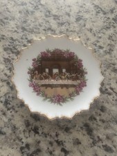 Plato decorativo vintage que representa la pintura de Da Vinci de "La Última Cena"