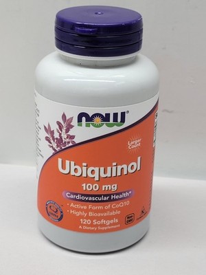 NOW FOODS Ubiquinol 100 mg 120 Softgels BB 02/2028