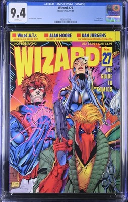 Wizard Magazine #27 CGC Graded 9.4 NM Jim Lee WildC.A.T.s Gatefold cover 1993