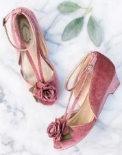 Joyfolie Girl's Arabella Heels In Rose Size 3 Youth NWOB Wedding Dance Pageant