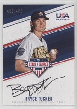2018 USA Baseball Stars & Stripes CNT Signatures Black Ink Bryce Tucker Auto 0l2
