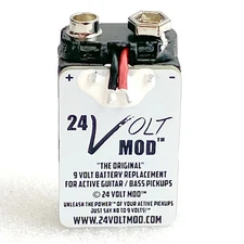 White 24 Volt Mod™ The Original For EMG Active Guitar Bass Pickup 24V Mod