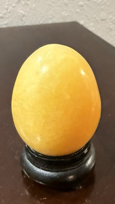 Yellow / Orange Calcite Stone Egg 2.25 X 1.75
