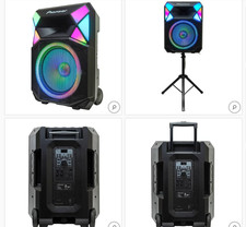 Pioneer PSX615 700W 15" Bluetooth Party Speaker RGB LED Auracast Mic Stand