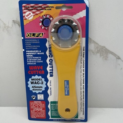 NEW OLFA Wave Cutter WAC-2 Quilter's Edge Fabric 45mm Diameter Japan