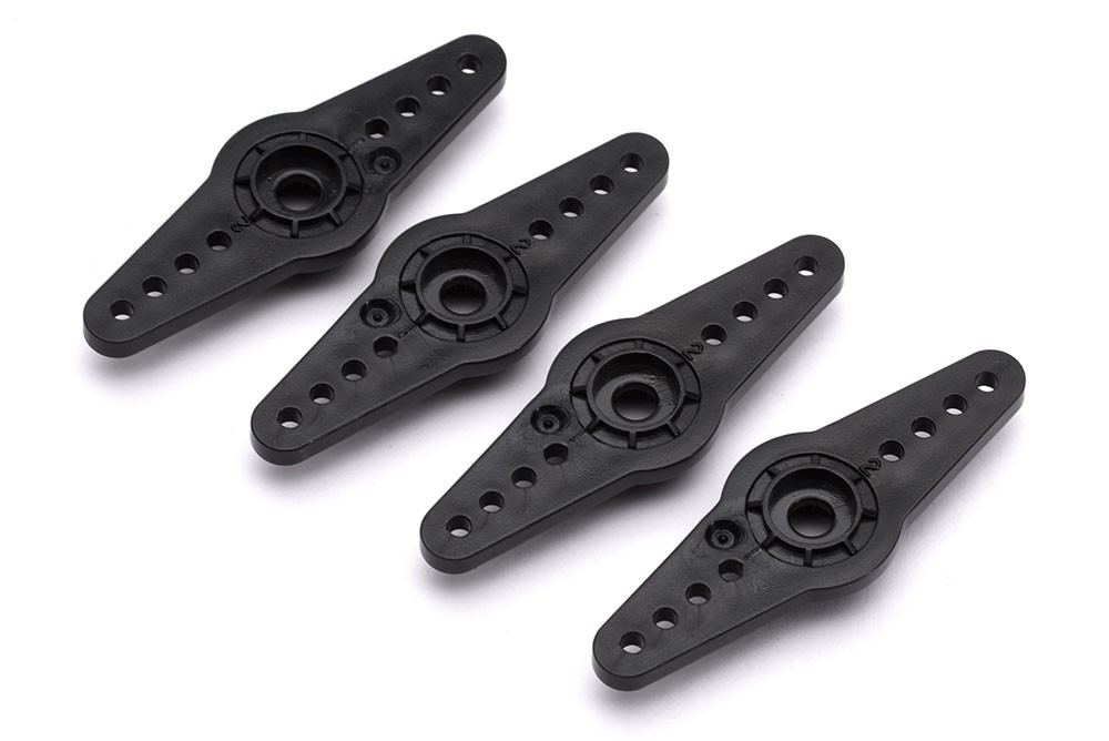 Futaba Servo Horn - Type J, Splined. Pack of 4. 17mm From Centre to Outer Hole.